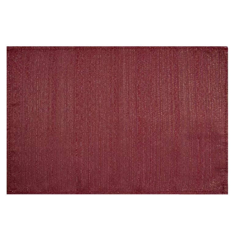 Komplet 4 szt. serwetek bordowych 30x40 cm przetykane błyszczącą nicią - GLAMO