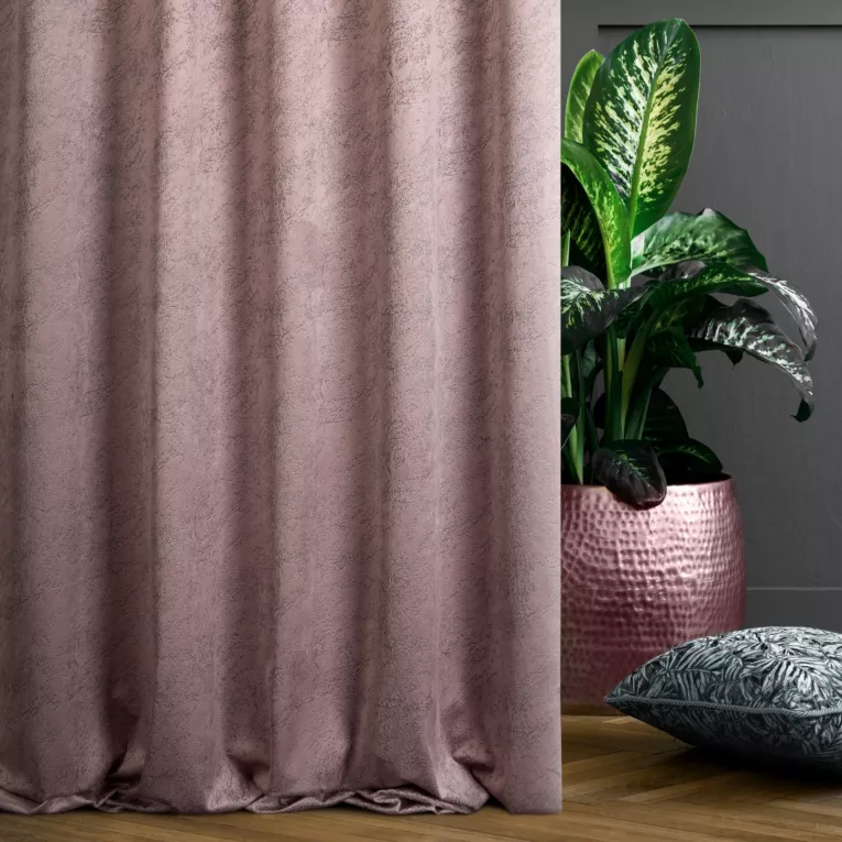 Tkanina zasłonowa, miękka, welwetowa z marmurowym wzorem