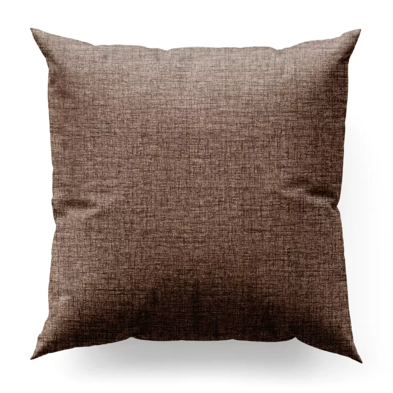 Poszewka szyta wrzosowa z tkaniny w stylu eko o naturalnym splocie