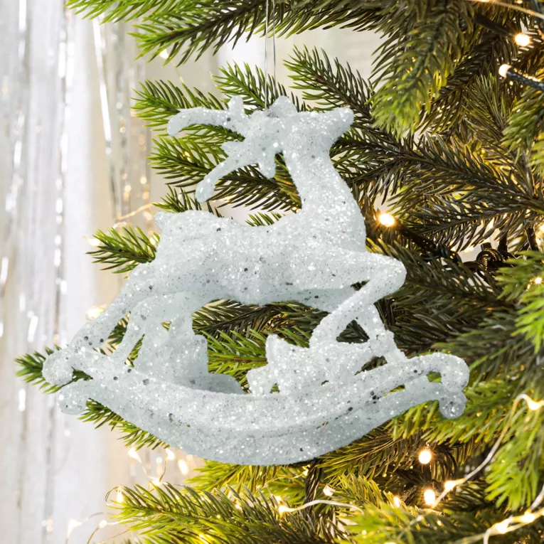 Ozdoba choinkowa JELONEK dekorowana brokatem