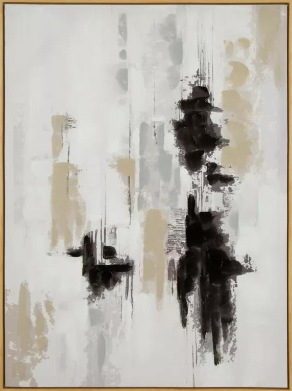 Obraz WONDERS ręcznie malowany na płótnie, abstrakcyjny, w drewnianej ramie