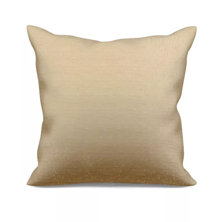 Poszewka szyta JULIETT złota z eleganckiej połyskującej tkaniny przetykanej lureksową nicią