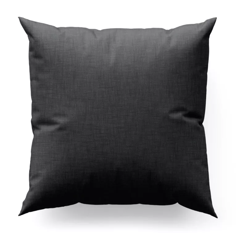 Poszewka szyta grafitowa z tkaniny blackout zaciemniającej w 100% o naturalnej strukturze
