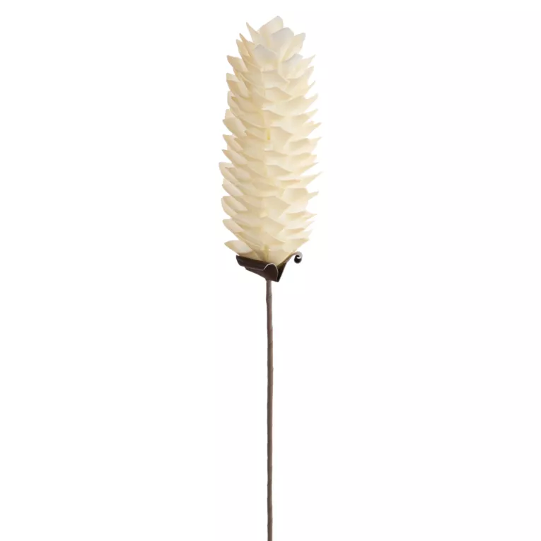 Kwiat sztuczny kremowy z plastycznej pianki foamiran 60 cm