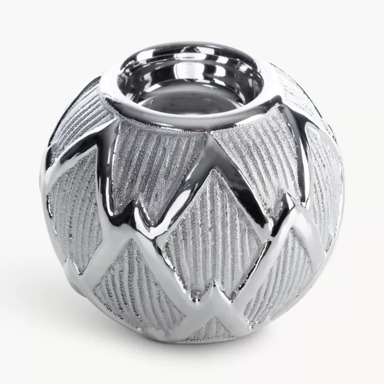 Kula dekoracyjna SAELA z błyszczącym geometrycznym wzorem