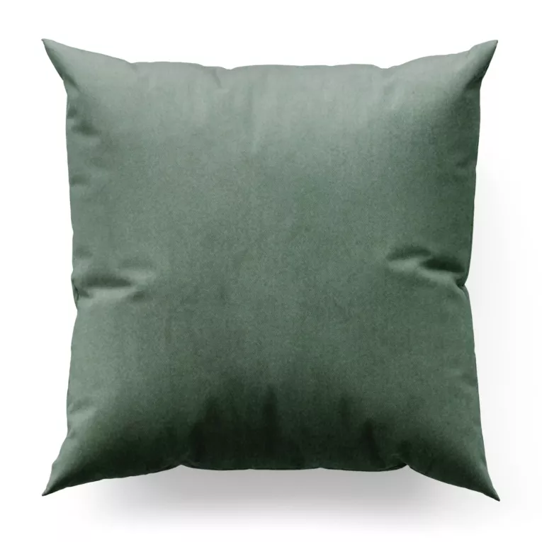 Poszewka szyta jasnozielona z grubej, matowej tkaniny welwetowej o gramaturze 380g/m2