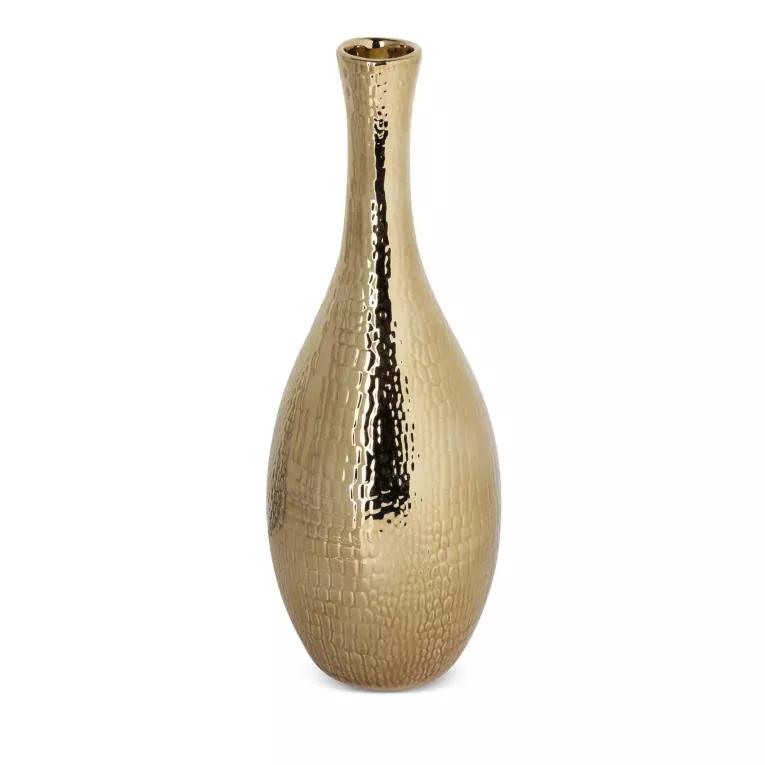 Wazon dekoracyjny ERNA z dolomitu złoty