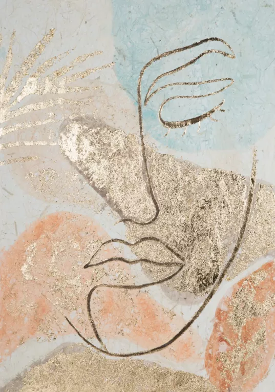 Obraz FACE 1 abstrakcyjny ręcznie malowany na płótnie