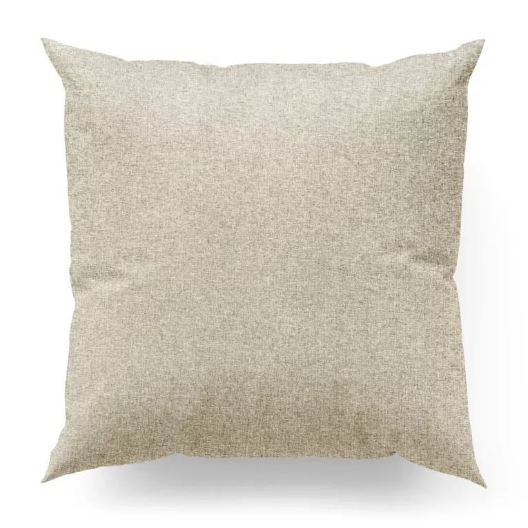 Poszewka szyta ciemnobeżowa z tkaniny trudnopalnej, zaciemniającej, typu blackout z efektem melanżu