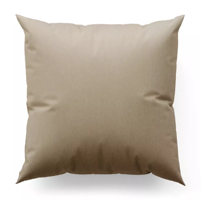 Poszewka szyta SHELBY beżowa z miękkiej tkaniny o naturalnym splocie i delikatnym połysku