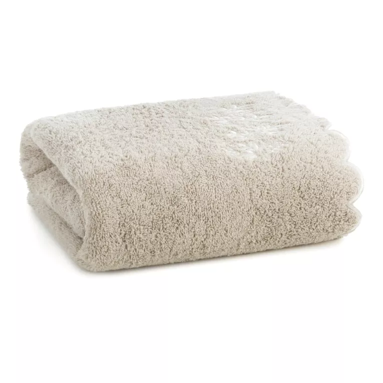 Ręcznik do rąk 30x50 cm bawełniany kolor beżowy z haftem ELARA - kolekcja FOREST SUMMER