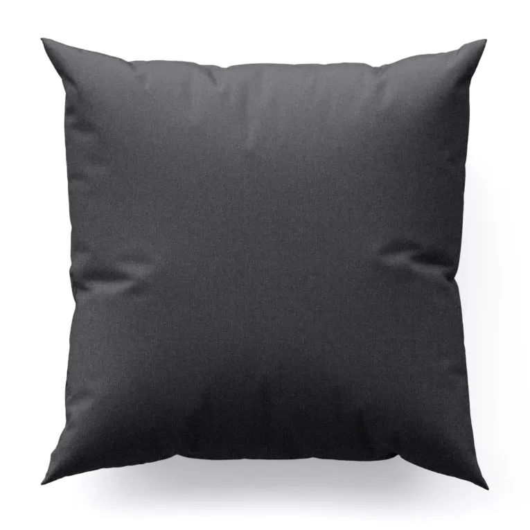 Poszewka szyta grafitowa z tkaniny o naturalnym splocie w stylu eko