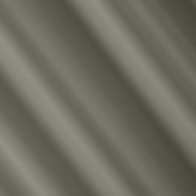 L148/6 Zasłona szyta na taśmie 5 cm jasnoszara z gładkiej tkaniny zaciemniającej typu dimout wykończona obciążnikiem