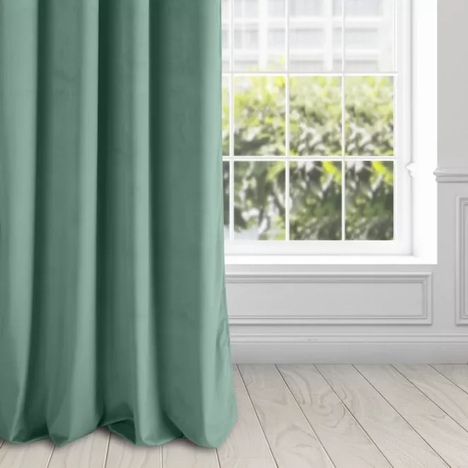 Zasłona welwetowa morska gładka 140x250 cm przelotka - PIERRE