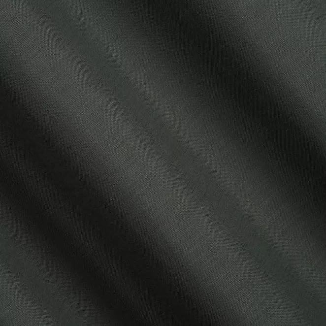 H186/5 Zasłona szyta na taśmie 5 cm IVANA grafitowa z tkaniny o naturalnym charakterze z lnianym splotem