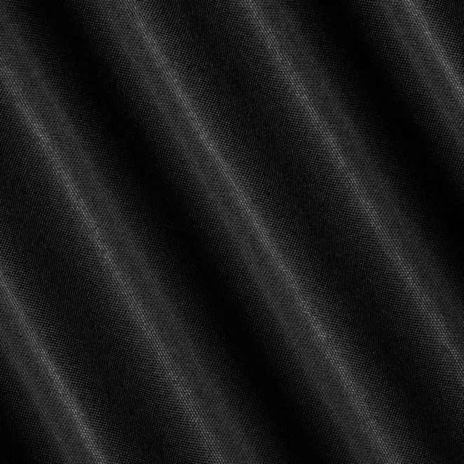 P239/12 Zasłona szyta na taśmie 5 cm czarna z gładkiej, zaciemniającej tkaniny z wyraźnym splotem