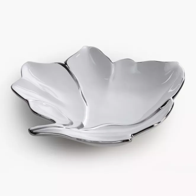 Patera dekoracyjna w kształcie liścia NERIS 03