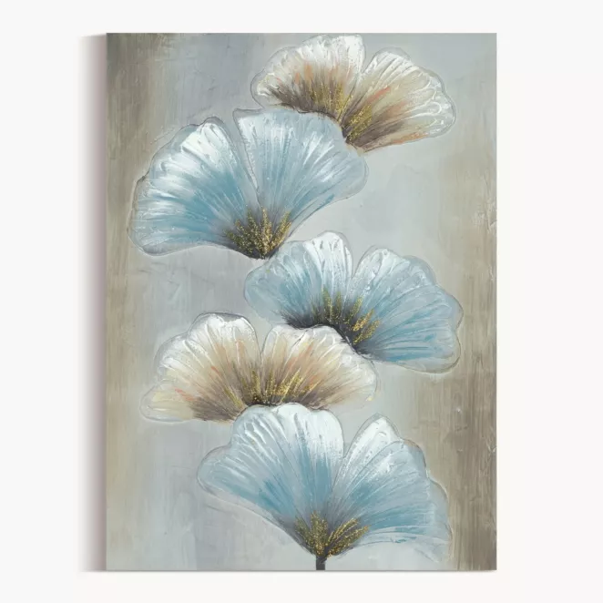 Obraz GINKO 1 ręcznie malowany na płótnie liście miłorzębu