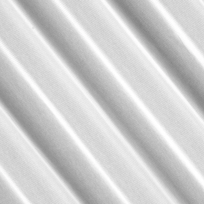 E16/2 Firana szyta na taśmie 5 cm biała z miękkiej tkaniny o lekkim splocie i delikatnym połysku, wykończona obciążnikiem