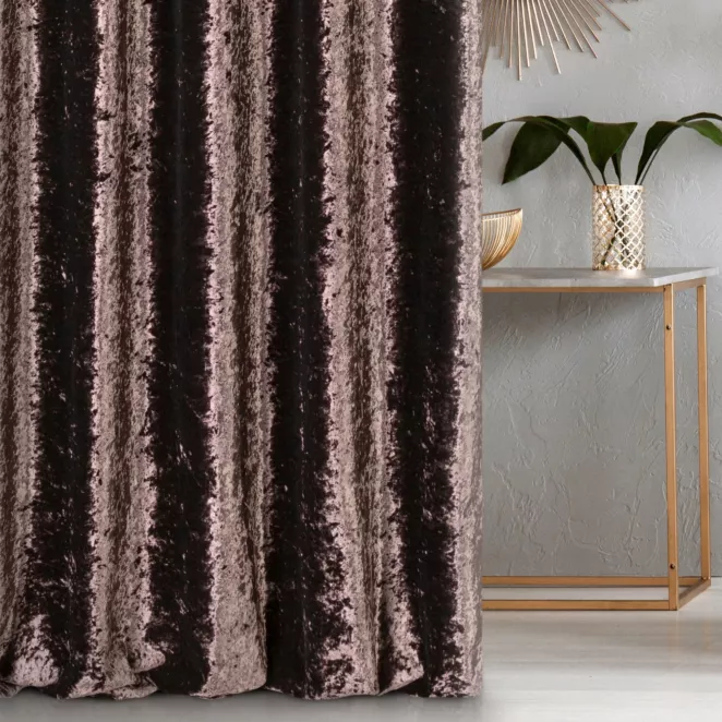 Tkanina zasłonowa, gruba, welwetowa, z połyskiem i efektem gniecenia z kolekcji Pierre Cardin