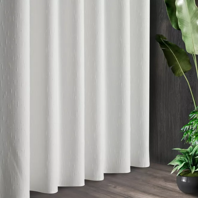 Tkanina zasłonowa w stylu eko, z efektem deszczyku