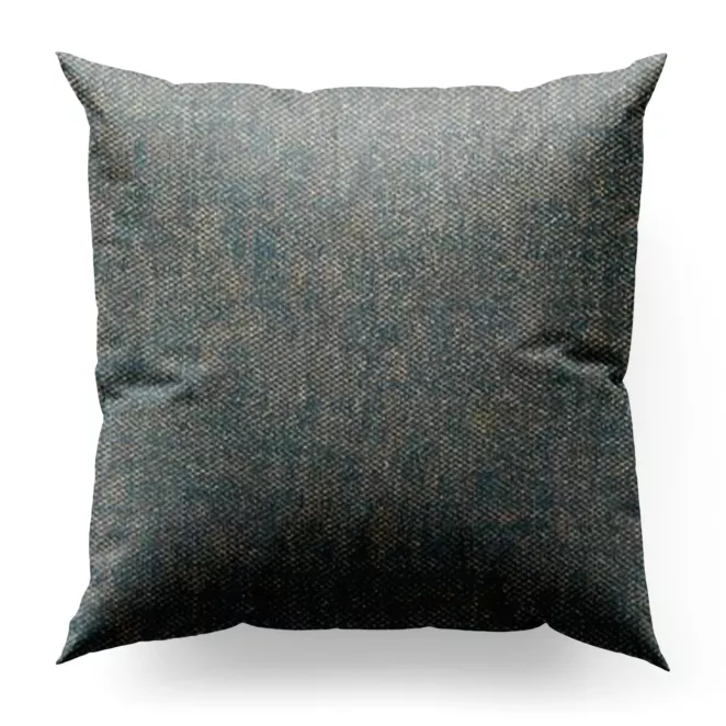 Poszewka szyta turkusowa z melanżowej tkaniny z efektem grubego splotu