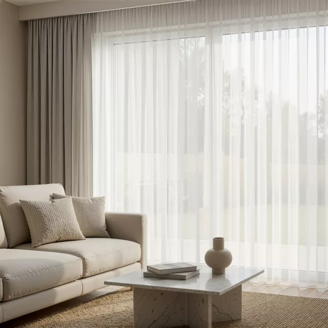 Firana biała 500x240 cm typu peru z delikatnym połyskiem