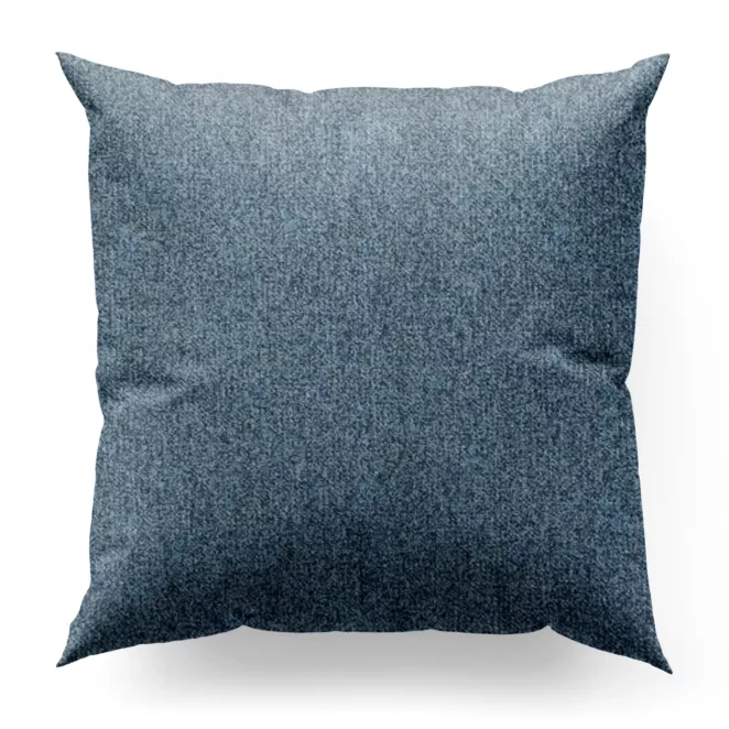 Poszewka szyta niebieska z tkaniny bukla z efektem melanżu