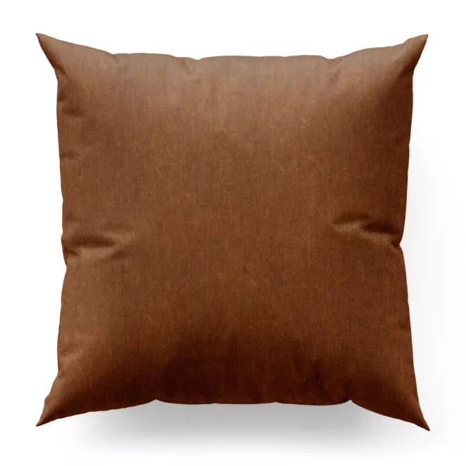 Poszewka szyta miodowa z miękkiej tkaniny szenilowej typu dimout o naturalnym splocie