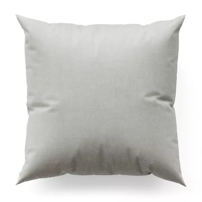 Poszewka szyta jasnosrebrna z miękkiej w dotyku tkaniny szenilowej