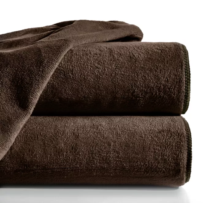 Ręcznik szybkoschnący 70x140 cm z mikrofibry kolor brązowy sportowy 380g/m2 AMY