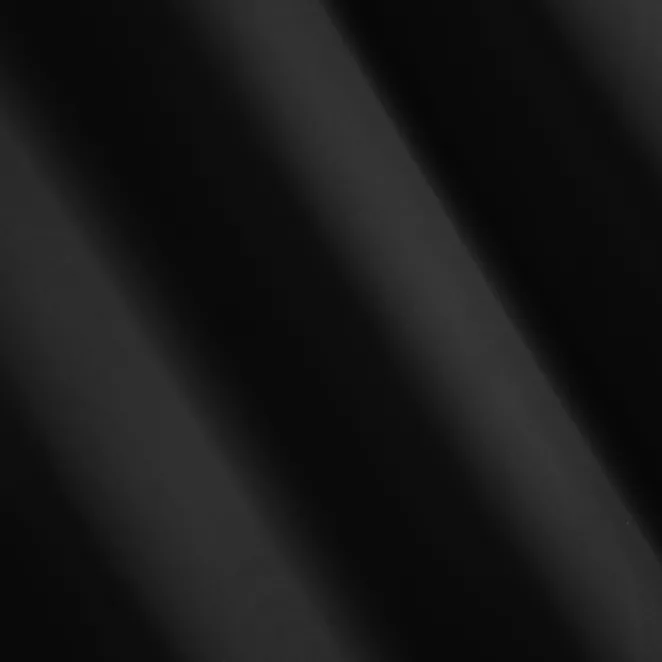 P242/14 Zasłona szyta na taśmie 5 cm czarna z gładkiej zaciemniającej tkaniny typu dimout