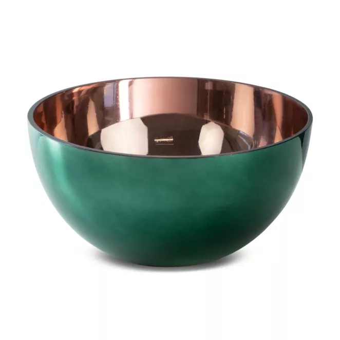 LIMITED COLLECTION Misa SALVIA szałwiowo-miedziane z malowanego szkła artystycznego ŚWIEŻOŚĆ SZAŁWII