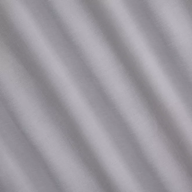 L130/4 Zasłona szyta na taśmie 5 cm jasnoszara o naturalnym, gęstym splocie w stylu eko