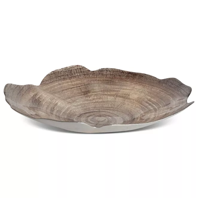 Misa PARI ze szkła artystycznego z motywem drewnianych słojów