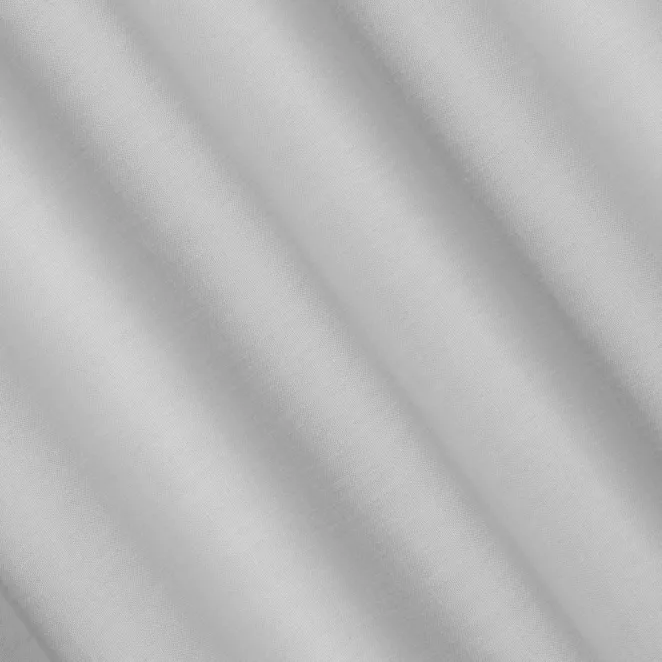 L130/3 Zasłona szyta na taśmie 5 cm jasnoszara o naturalnym, gęstym splocie w stylu eko