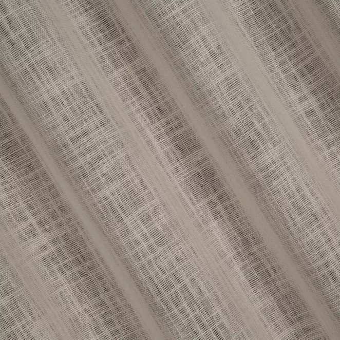 E41/3 Zasłona szyta na taśmie 5 cm jasnoróżowa o naturalnym, luźnym splocie w stylu eko