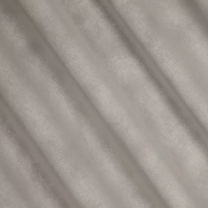 L45/12 Zasłona szyta na taśmie 5 cm LIBERTY srebrna z miękkiej, welwetowej tkaniny z nakrapianym połyskującym nadrukiem