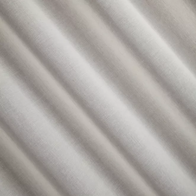 R227/2 Firana szyta na taśmie 5 cm naturalna z delikatnej etaminy wykończonej obciążnikiem