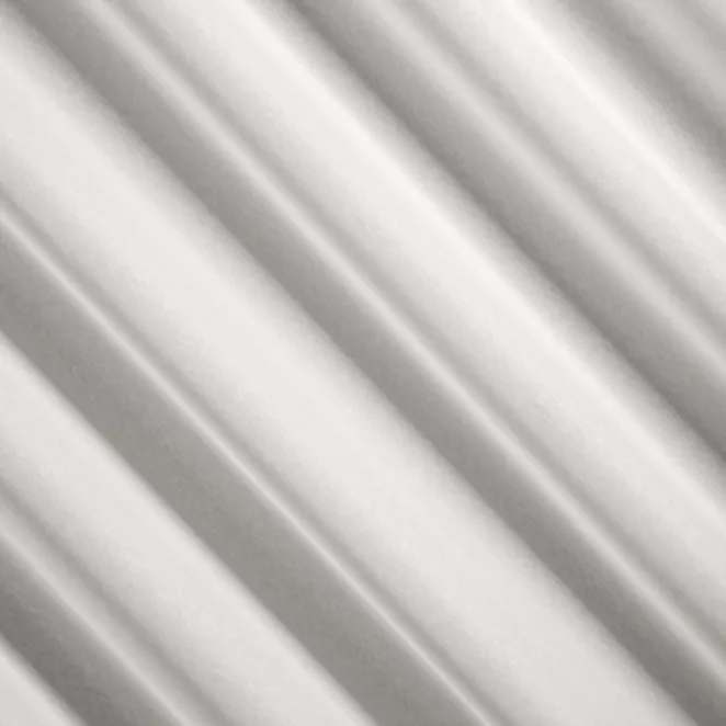 R228/7 Firana szyta na taśmie 5 cm kremowa z bardzo miękkiej, delikatnej krepy, wykończona obciążnikiem