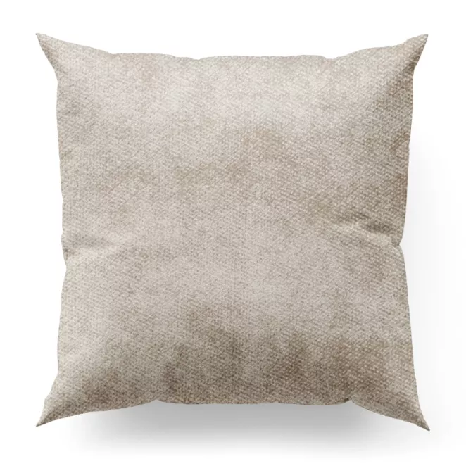 Poszewka na wymiar beżowa z miękkiej welwetowej tkaniny z połyskiem