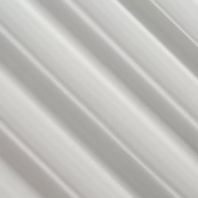 L166/1 Firana szyta na taśmie 5 cm kremowo beżowa z miękkiej, matowej krepy zdobionej łańcuszkowym haftem z wzorem ornamentowym