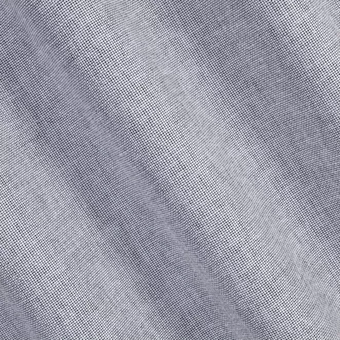 H185/6 Zasłona szyta na taśmie 5 cm CASSIA popielata z miękkiej tkaniny o regularnym luźnym splocie wykończona obciążnikiem.