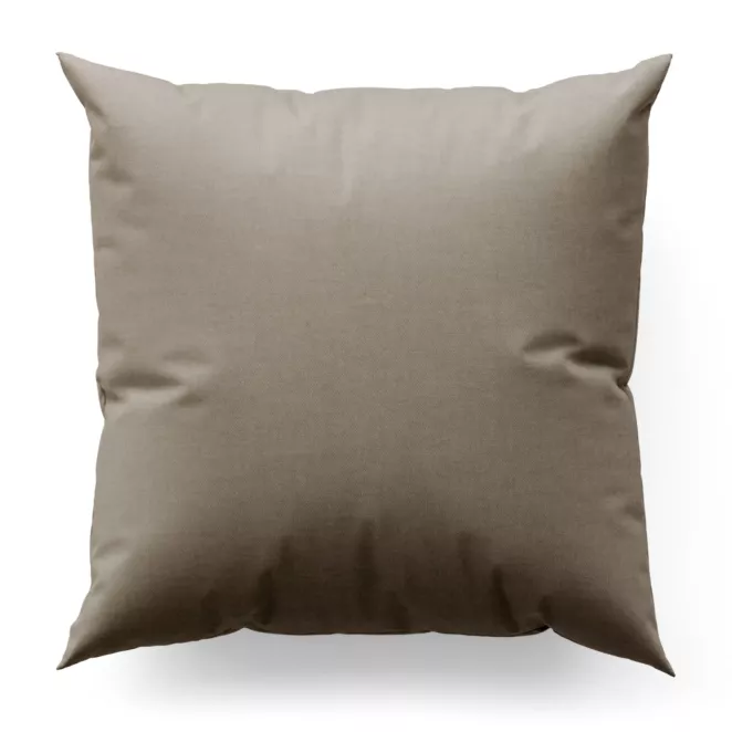 Poszewka szyta beżowa o naturalnym, gęstym splocie w stylu eko