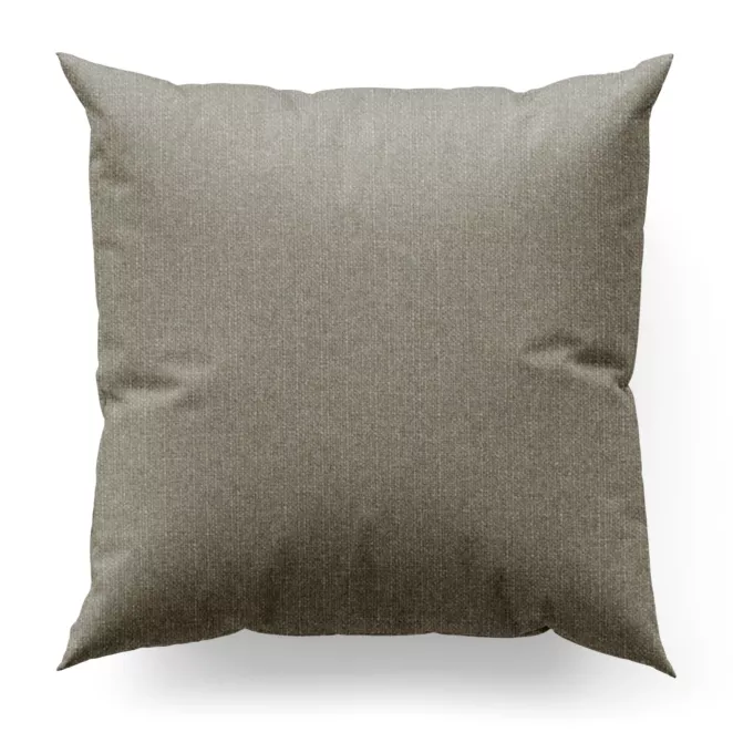 Poszewka szyta stalowa z tkaniny o naturalnym splocie w stylu eko