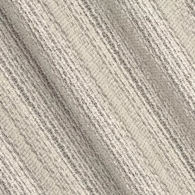 M200/2 Firana szyta na taśmie 5 cm naturalna siatka w stylu eko z efektem melanżu wykończona obciążnikiem