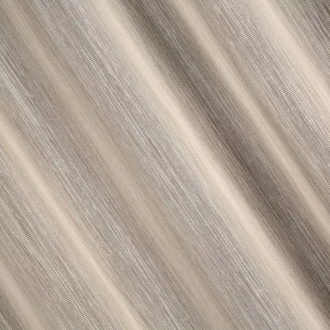 H205/3 Firana szyta na taśmie 5 cm beżowa z półprzeźroczystej tkaniny z efektem deszczyku, wykończona obciążnikiem