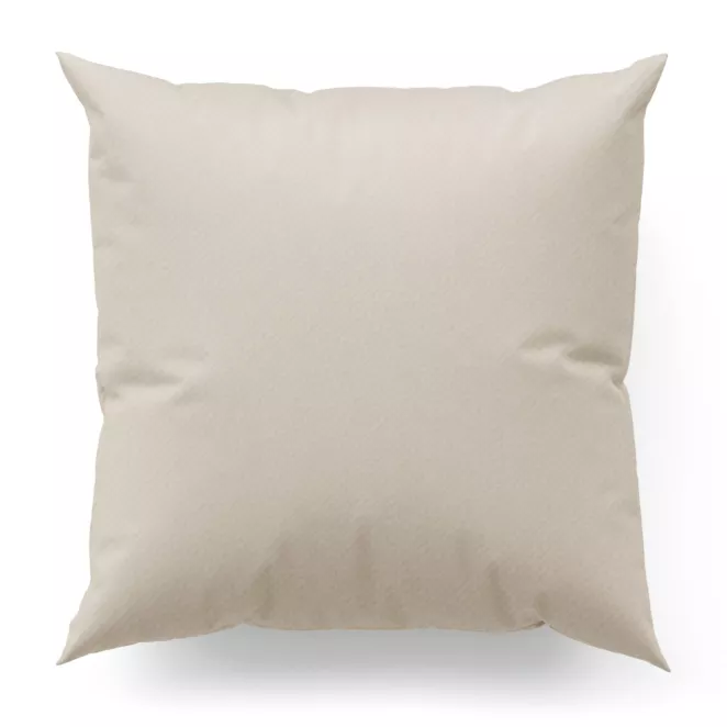 Poszewka szyta beżowa z gładkiej tkaniny zaciemniającej typu dimout