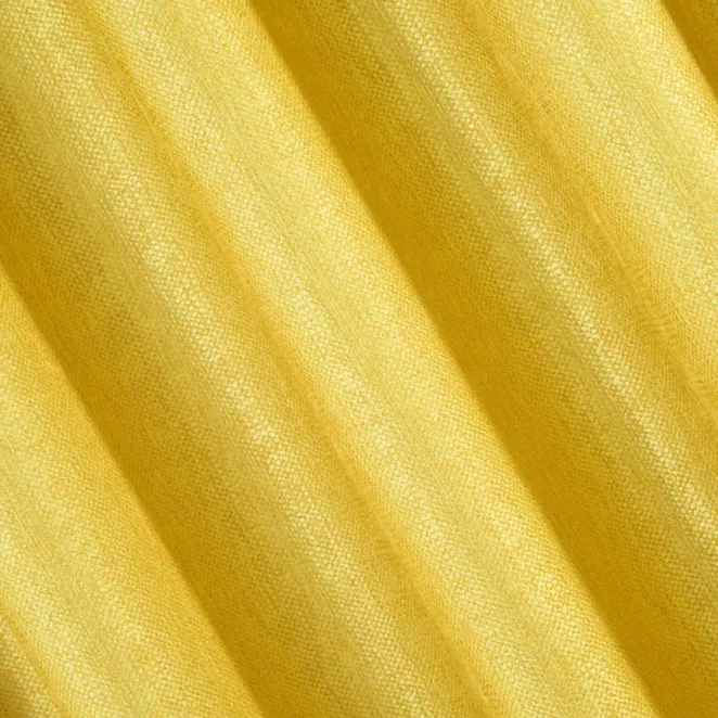 H176/9 Zasłona szyta na taśmie 5 cm CANDY musztardowa z tkaniny z strukturalnym spolotem