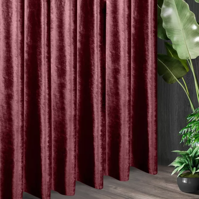 Tkanina zasłonowa gładka, miękka, welwetowa, z wyraźnym połyskiem z kolekcji Eva Minge